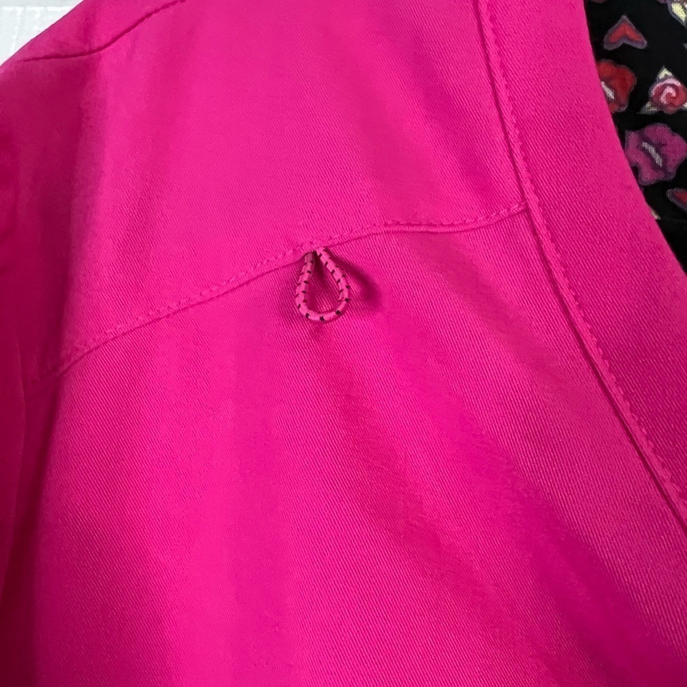 koi Betsey Johnson Blossom Y-Neck Scrub Top - Flamingo Pink - Size XL - Picture 4 of 7